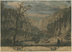 道夫代尔（Dovedale）-八种前景：版画和[？1743] 作者 德比·史密斯的托马斯