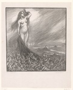 向左拉致敬
向左拉致敬（物品上的标题） 作者 Théophile Alexandre Steinlen（艺术家签名）