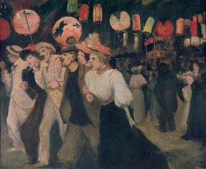 1895年7月14日在蒙马特 蒙马特，1895年7月14日，1895年。 作者 西奥菲勒·亚历山大·斯坦伦