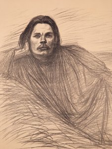 作者马克西姆-高尔基的肖像，1868-1939年，约1894年。 作者 西奥菲勒·亚历山大·斯坦伦