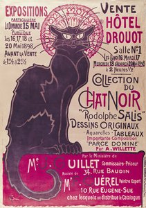 海报广告于1898年5月在巴黎德鲁奥酒店举办的“Collection du Chat Noir”歌舞表演