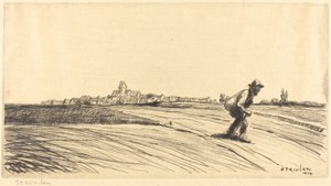 流浪汉与捆绑物 Le chemineau a la besace, 1914年。 作者 西奥菲勒·亚历山大·斯坦伦