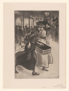 两个走在街上的女人
Les deux trottins 作者 西奥菲勒·亚历山大·斯坦伦