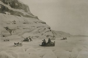 爱斯基摩人（纸上水彩画） 作者 索罗尔夫·霍尔姆博