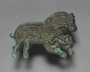 狼攻击人，公元前400-300年（青铜器