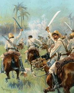 武装大砍刀的古巴骑兵的指控 作者 Thure de Thulstrup