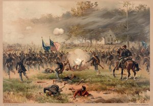Antietam 之战，酒吧。 L Prang & Co. 作者 Thure de Thulstrup
