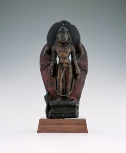 Jatamukuta Lokesvara，11-12世纪（木材和颜料）
