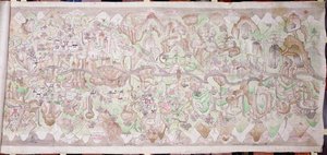 Tsari rongkor的太阳末端（彩绘布） 作者 藏族学校