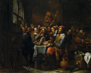 酒馆的内部，约1650-1660。 作者 蒂尔博格