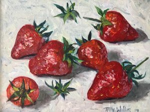 草莓 2019（油） 作者 蒂莉·威利斯