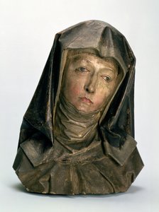 圣安妮的头，1500-10（彩绘木）