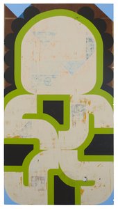 Sap Runner，2019 年（发现的板材上的乳胶） 作者 