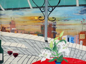 Lily with company, 2008, oil on canvas 作者 蒂莫西·内森·乔尔