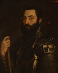 乌尔比诺公爵吉多巴尔多二世-德拉罗维雷肖像 作者 提香 (Tiziano Vecellio)