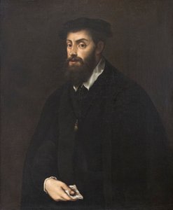 查理五世，取材于 Tiziano Vecellio（布面油画）
