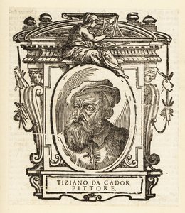 提香的肖像，文艺复兴时期的意大利画家，约 1488-1576 年出生于 Pieve di Cadore