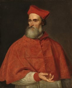 红衣主教Pietro Bembo的肖像，约1540年（布面油画）。 作者 蒂齐亚诺·韦切利（Tiziano Vecelli）