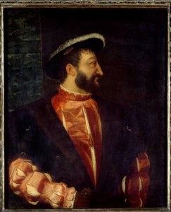 法国国王弗朗索瓦一世 (1494-1547) 的肖像 由 Tiziano Vecellio dit Le Titian (1485-1576) 1538 年作画。 1,09x0,89 米 作者 蒂齐亚诺·韦切利（Tiziano Vecelli）