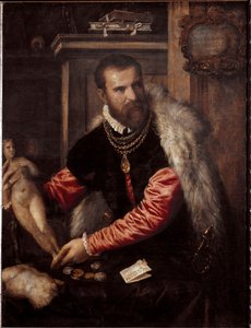 Portrait of the antique dealer and collector Jacopo Strada (Painting 作者 蒂齐亚诺·韦切利（Tiziano Vecelli）