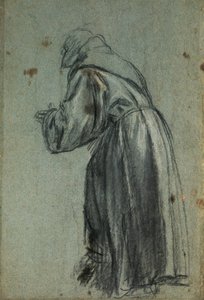 圣弗朗西斯代表研究（木炭） 作者 提香（c.1488-1576）