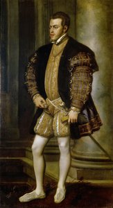 腓力二世1527-1598年的肖像，西班牙和葡萄牙的国王，约1554年。