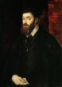 查理五世皇帝的画像1500-1558年，1549年。 作者 提香
