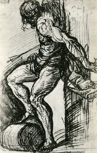 圣塞巴斯蒂安素描，c1518，1937年 作者 蒂齐亚诺·韦切利（Tiziano Vecelli）