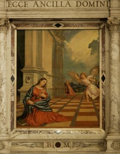 马尔基奥斯特罗报喜，约1520年 作者 蒂齐亚诺·韦切利（Tiziano Vecelli）