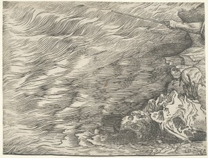 法老的军队被淹没在红海中 作者 提香