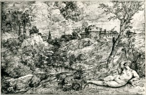 Medor and Angelica或Jason and Medea，c1535-1545，1937年 作者 蒂齐亚诺·韦切利（Tiziano Vecelli）