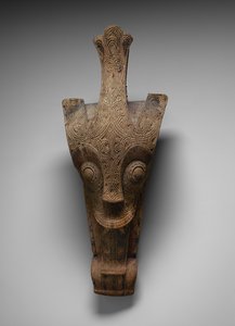代表辛加的房屋外墙装饰品，约1875年至1900年（木材） 作者 鸟羽巴塔克文化