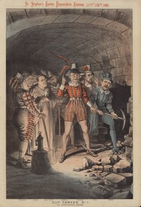 Guy Fawkes, No 1: the Conspirators Armed (colour litho) 作者 汤姆·梅利