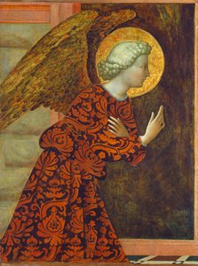 大天使加百列c。 1430（面板上的蛋彩画） 作者 Tommaso Masolino da Panicale