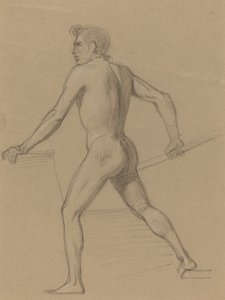 一个向左移动的男性裸体 作者 汤玛索·米纳尔迪（Tommaso Minardi）