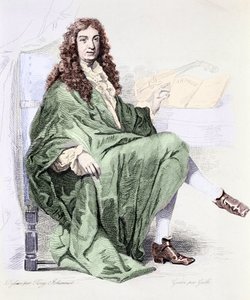 乔瓦尼·巴蒂斯塔·鲁利 (Giovanni Battista Lully) 或让-巴蒂斯特·鲁利 (Jean-Baptiste Lully) (1632-1687) 路易十四国王宫廷作曲家的肖像 - 雕刻（作曲家让·巴蒂斯特·鲁利 (Jean Baptiste Lully) 的肖像）私人收藏 作者 托尼（之后）乔诺特