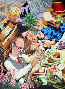 Pugh 先生和夫人，他在计划妻子的死亡，2005 年（丙烯酸画板）