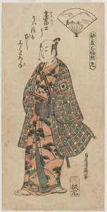 市川旦十郎II，年轻的武士，1750年代。