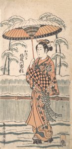 大鹤角色中的佐野川一松，约1754年。