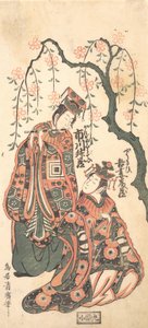 戏剧《Keisei Kaneni Sakura》的场景，1756年。