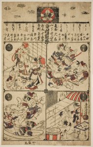 市村剧场海报（Ichimuraza tsuji banzuke） 作者 鸟居清二