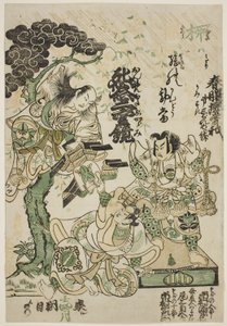 市村剧院的话剧 "Haru no Akebono Kuruwa Soga "广告 作者 鸟居清二