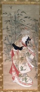 踢毽子的女孩 作者 鸟居清二