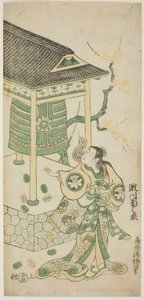 1746 年 3 月在中村剧场上演的话剧《木槿之恋》中饰演片海的演员濑川菊之条一世 作者 鸟居清二
