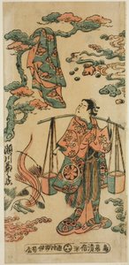 1745 年 11 月在中村剧场演出的话剧《末广伊豆尼基》中饰演水江御前的演员濑川菊之条一世（？） 作者 鸟居清二