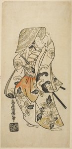 演员玉泽斋次郎，角色不明 作者 鸟居清二