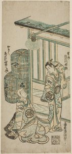 演员 佐野川市松（饰演 Kosoke）和岚富之助（饰演 Okiku 作者 鸟居清二