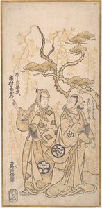 戏剧场景，Ichimura Kamezo饰演平野屋Tokubei，约1748年。