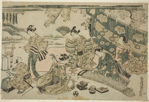 樱桃树下的野餐 作者 鸟井清光一号