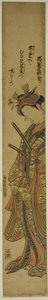 1769 年正月在中村剧场上演的话剧《曾我莫言爱吾若松》中饰演大矶之鸟的演员濑川菊之条二世。 作者 鸟井清光一号